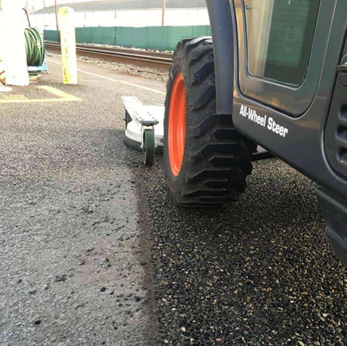 Pervious surface before and after professional MCV maintenance cleaning